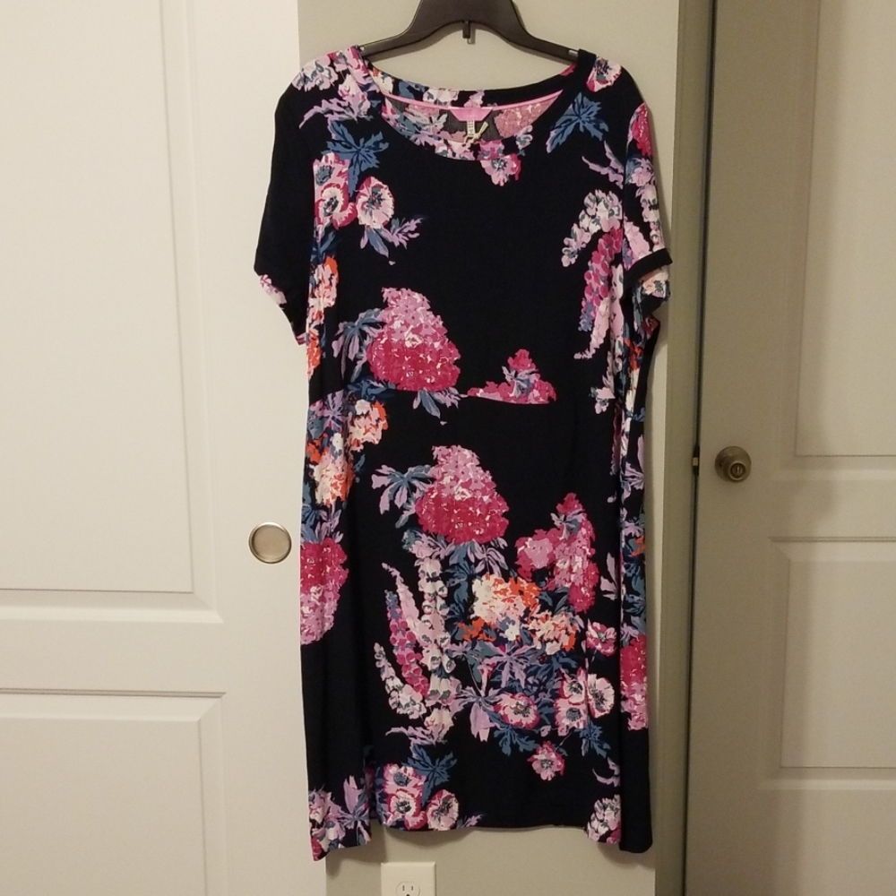 Joules Krista Floral Woven Shift Dress Sz 14 v483